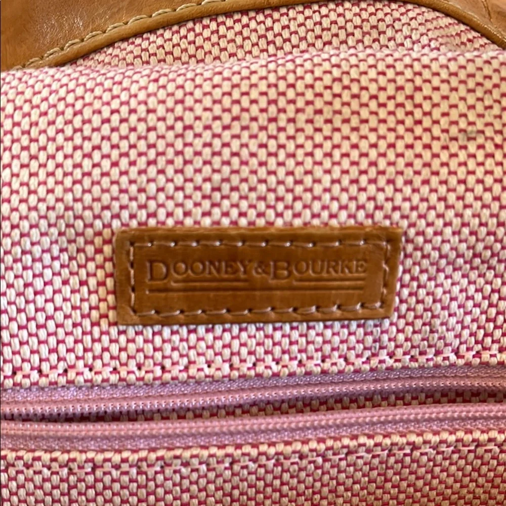 Dooney & Bourke Tan Croc-Embossed Leather Hobo with Silver Hardware